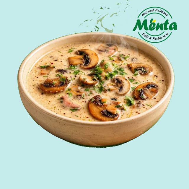 شوربة كريمه بالمشروم